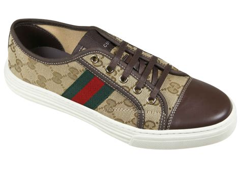 gucci gg 2875|Women's GG sneaker in brown leather and canvas .